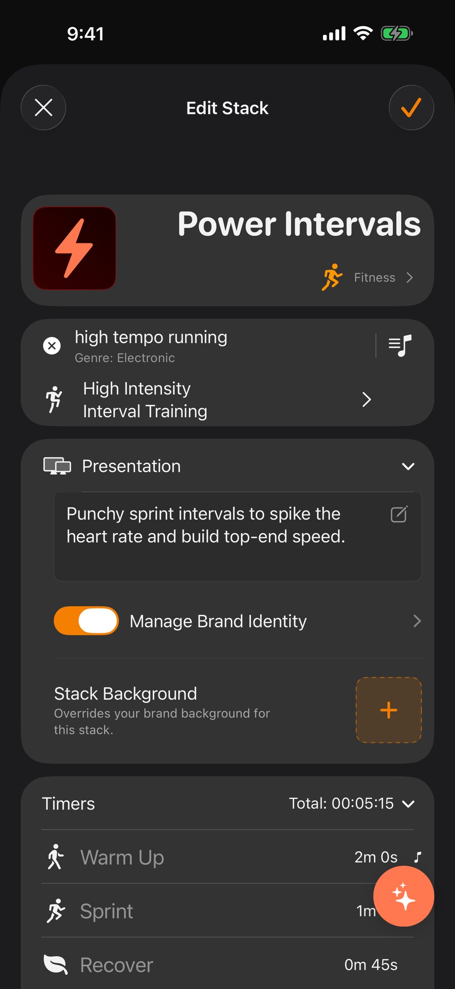 Editing a stack in Timer Stack