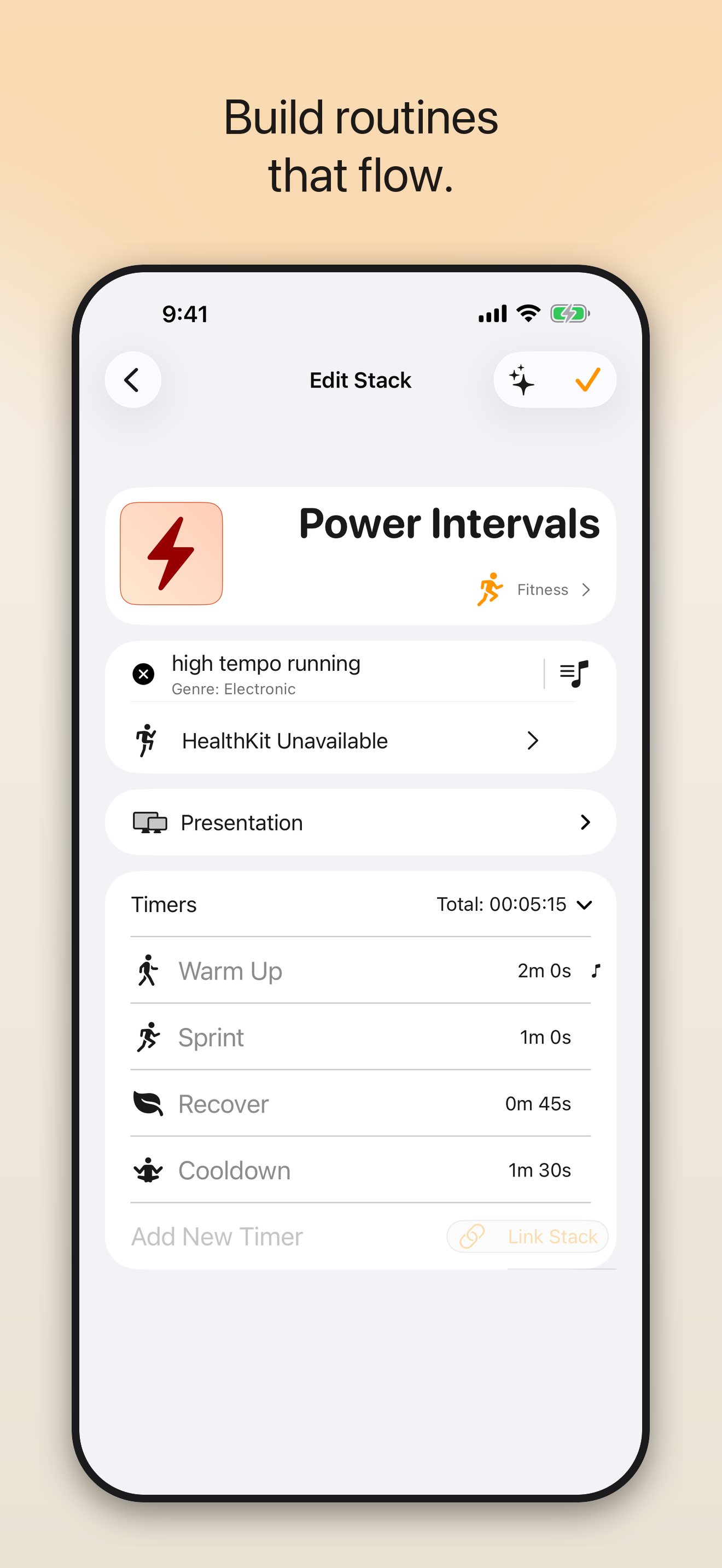 Editing a stack in Timer Stack